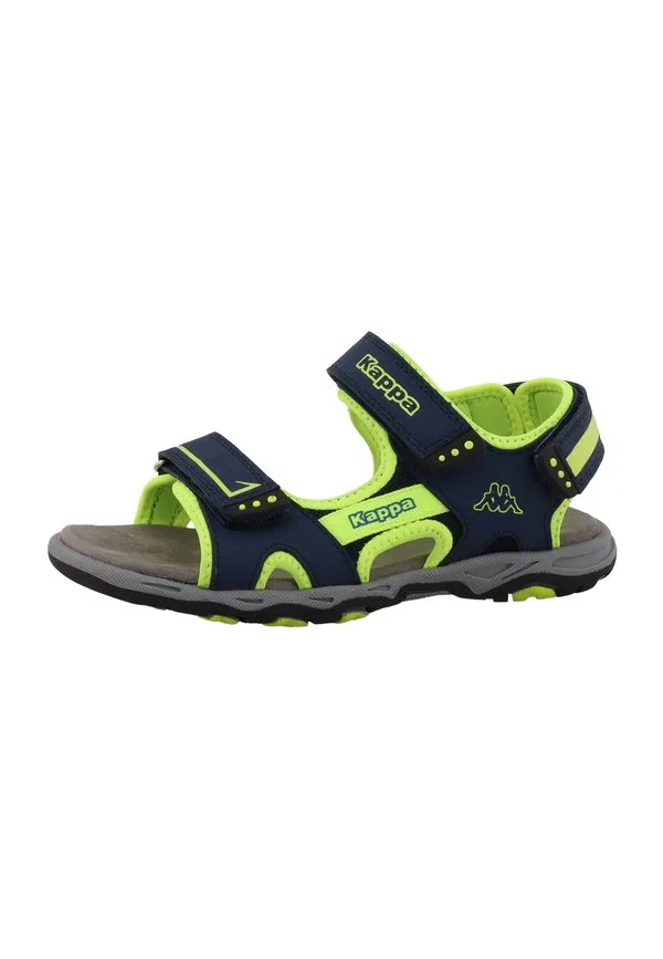 Сандалии для ходьбы темно-синего цвета Kappa, Navy-Lime — фото 2