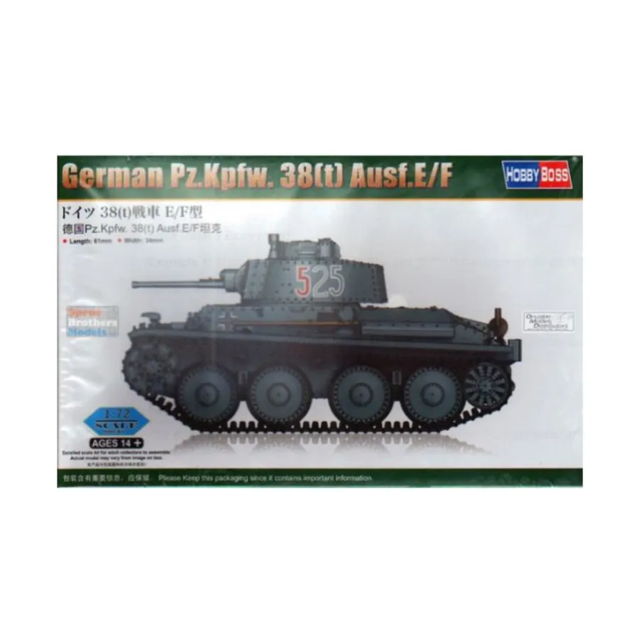 

Pz.Kpfw.38(t) Ausf.E/F, Military Model Kits (1:72) (Hobby Boss)