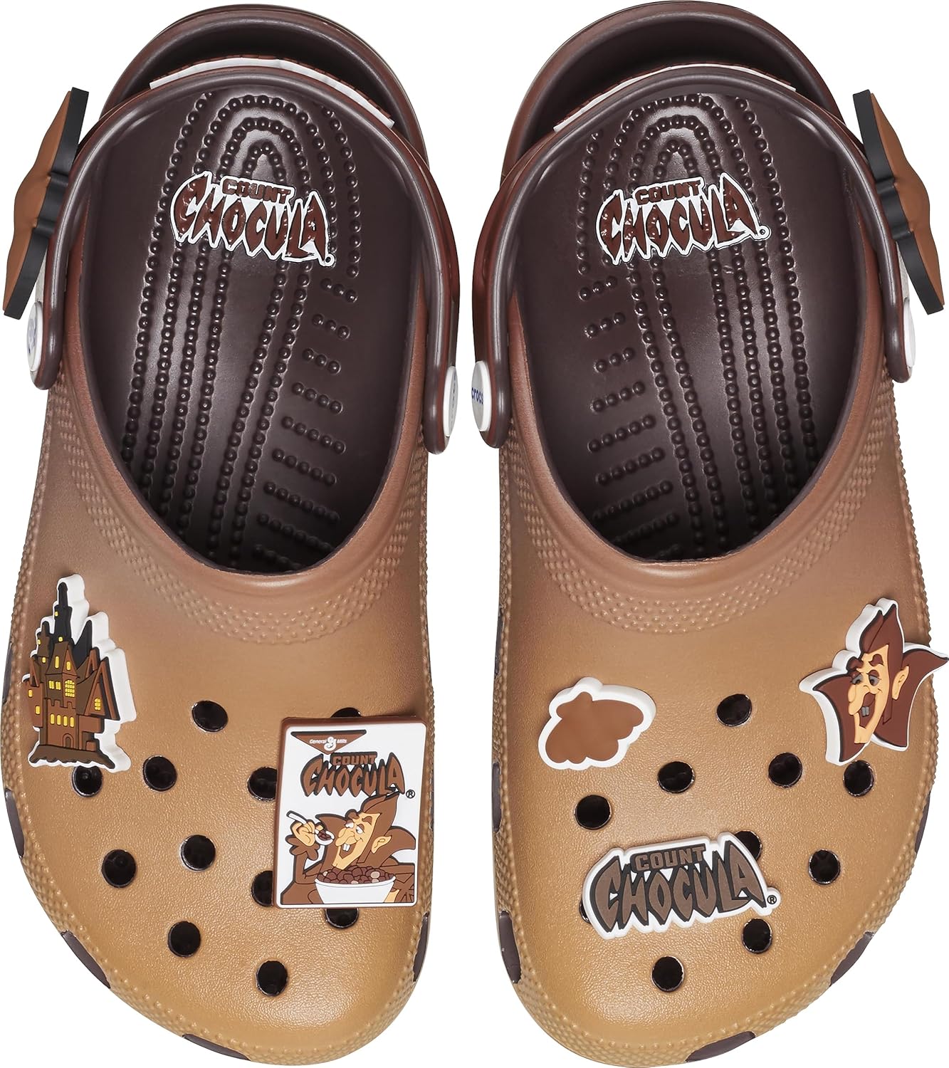 Кроксы унисекс для взрослых с рисунком хлопьев Monster от General Mills, обувь на Хэллоуин Crocs, шоколадный — фото 4