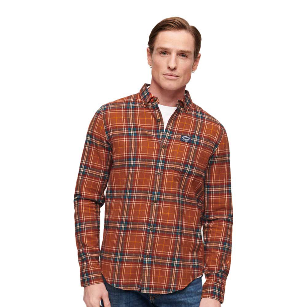 

Рубашка с длинным рукавом Superdry Cotton Lumberjack, оранжевый