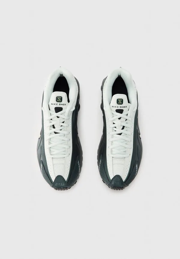 Кроссовки shox r4 унисекс Nike Sportswear, Black Spruce/Olive Aura/Spruce Aura/Black — фото 4