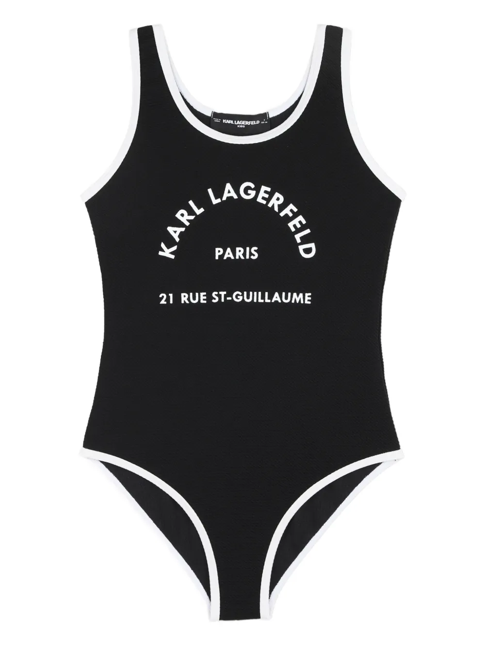 

Купальник с принтом KARL LAGERFELD KIDS, черный