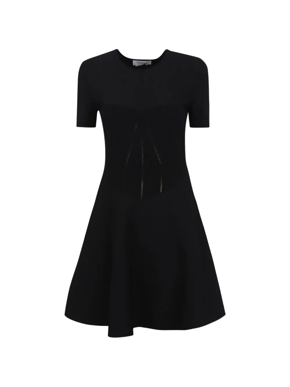 Платье в рубчик Alexander Mcqueen, черный
