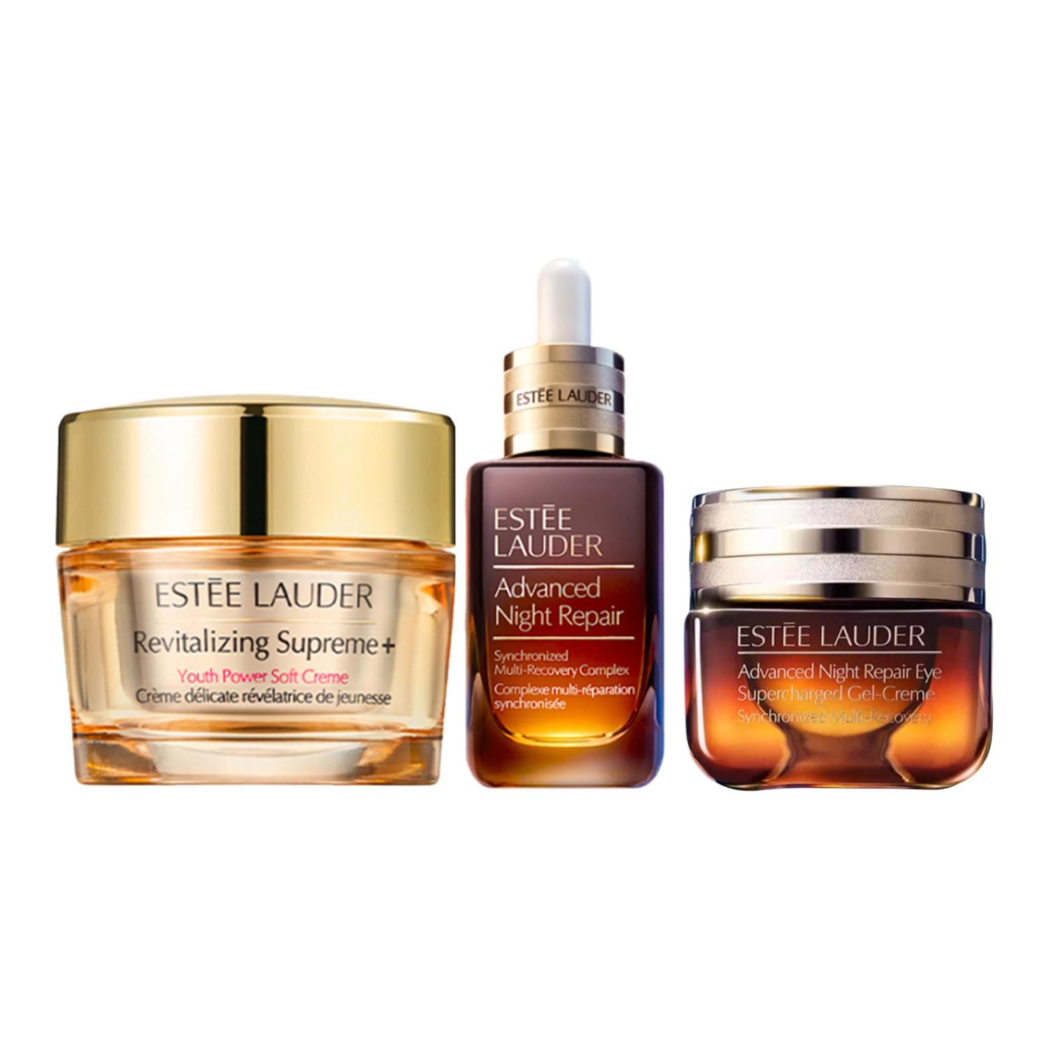 

ESTEE LAUDER Yashilandai набор маленьких коричневых бутылочек для ухода за кожей: подтягивающий, увлажняющий, очищающий комплект из трех предметов