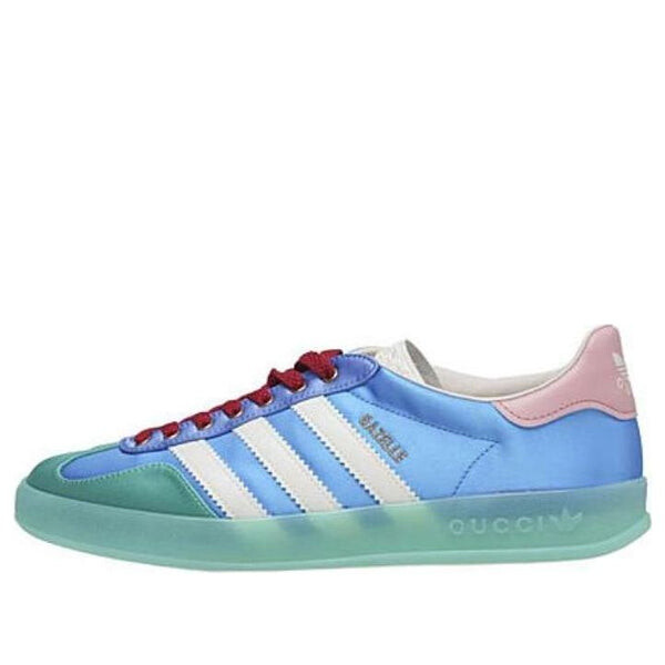 Кроссовки adidas x gazelle 'light blue silk' Gucci, голубой