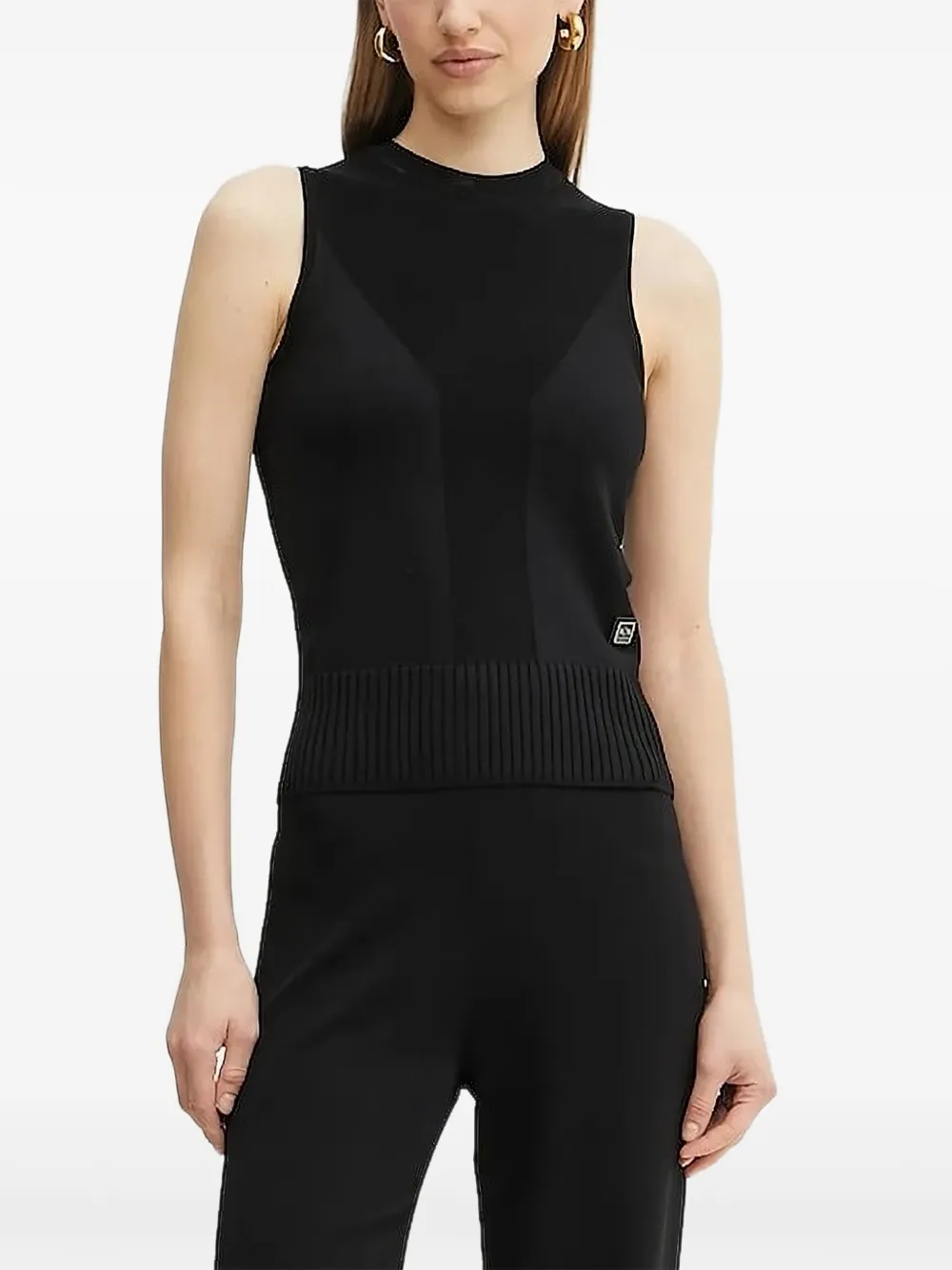 

Жилет с ребристым логотипом Armani Exchange, черный