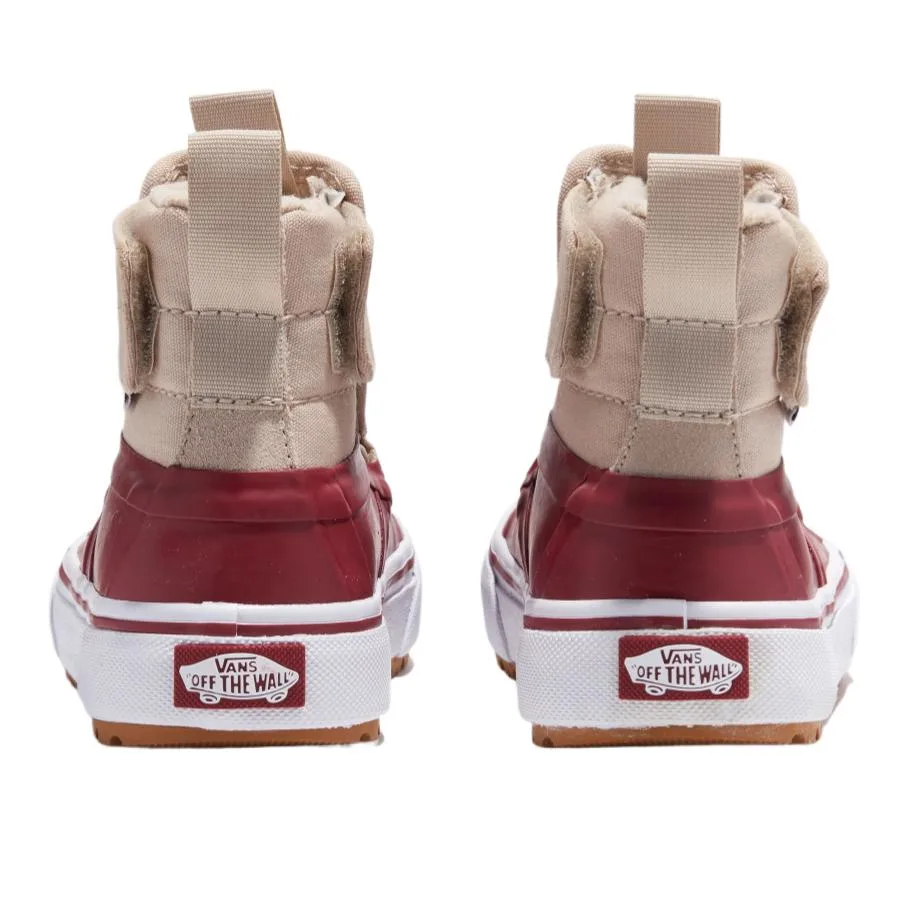 Vans Детские водонепроницаемые и теплые ботинки mid top slip on красные — фото 3