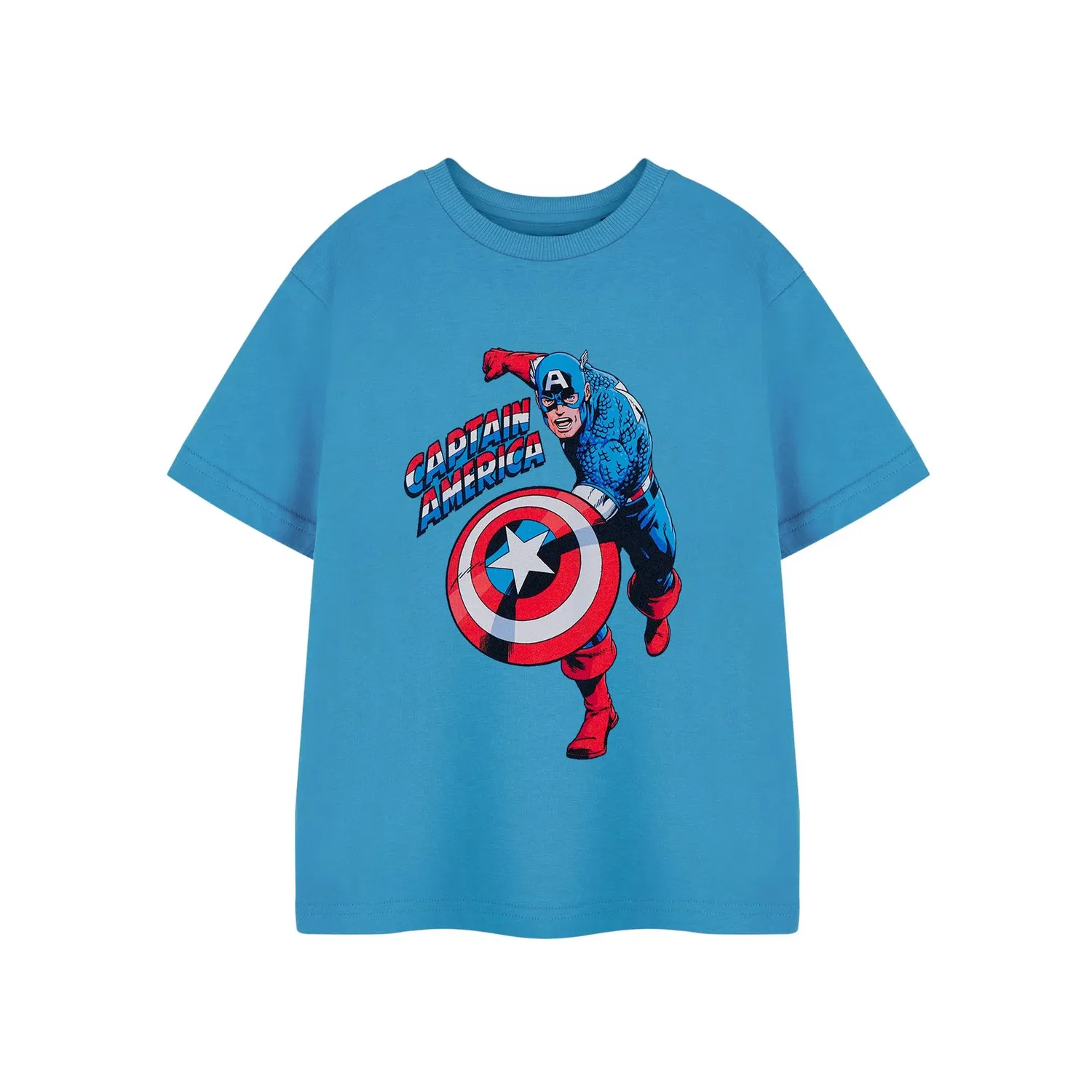 Толстовка с капюшоном Captain America, Marvel, синий