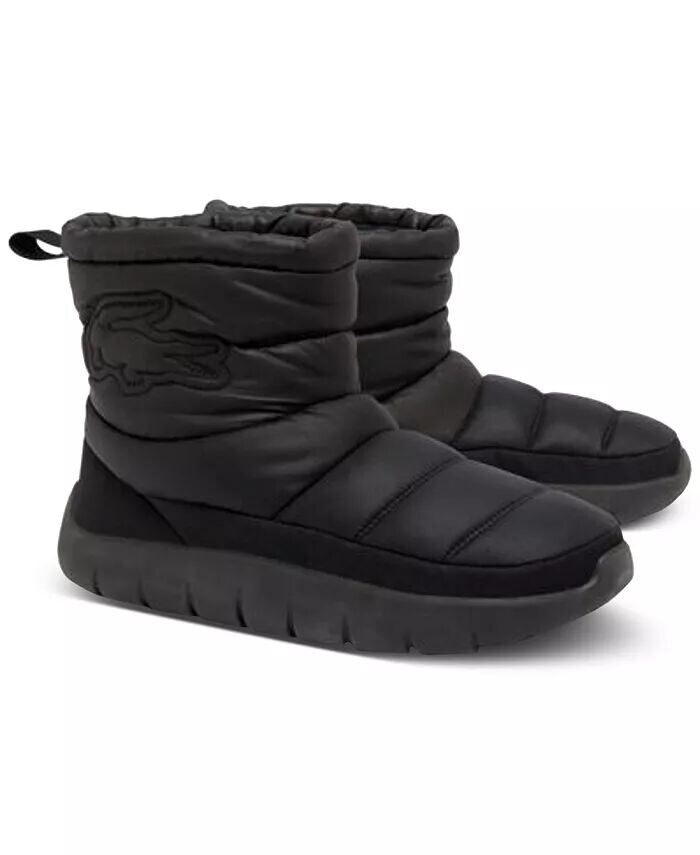 

Мужские стеганые тапочки Serve Shunky Lacoste, черный
