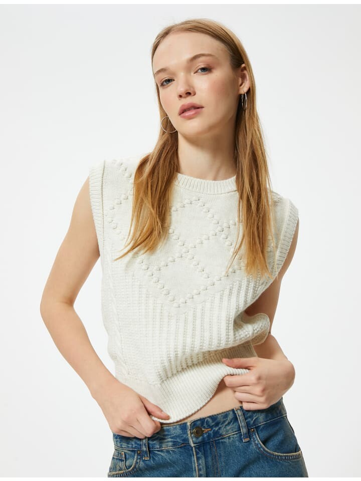 

Жилет KOTON Sweater, цвет Ekru