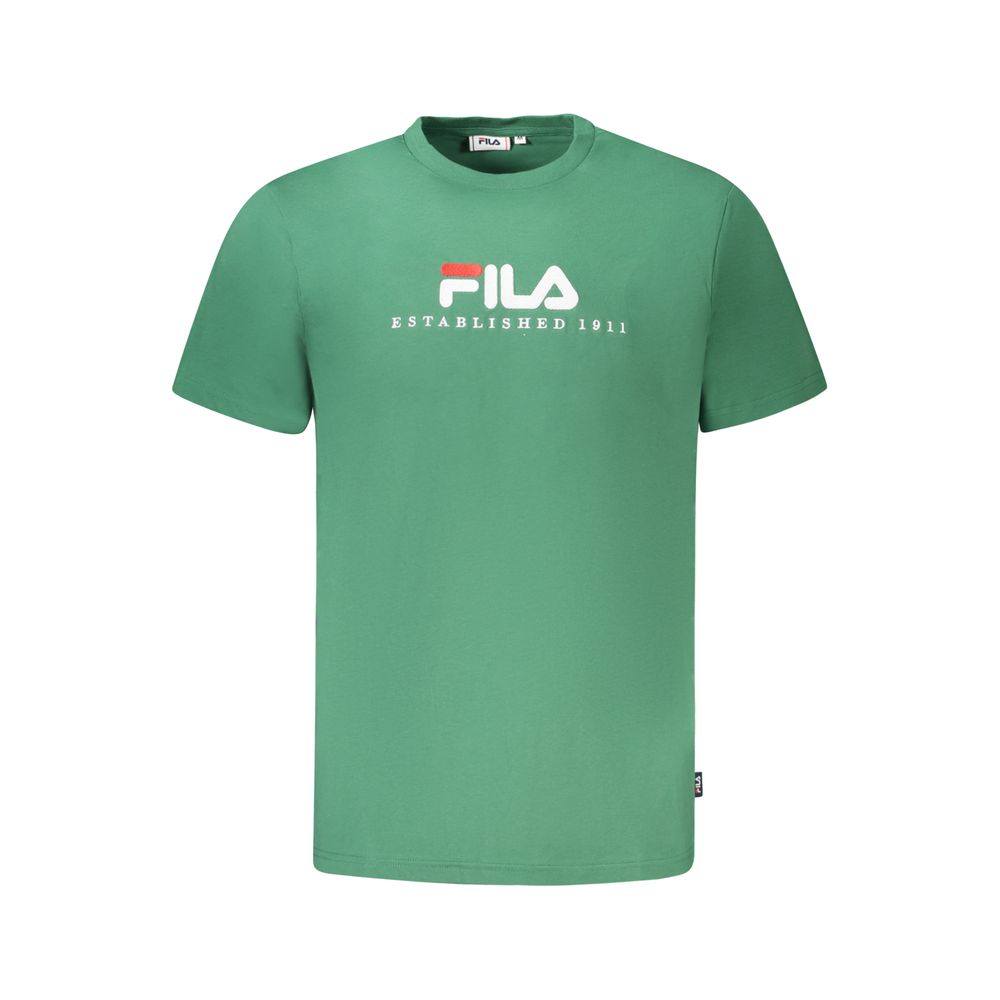 

Зеленая хлопковая футболка Fila
