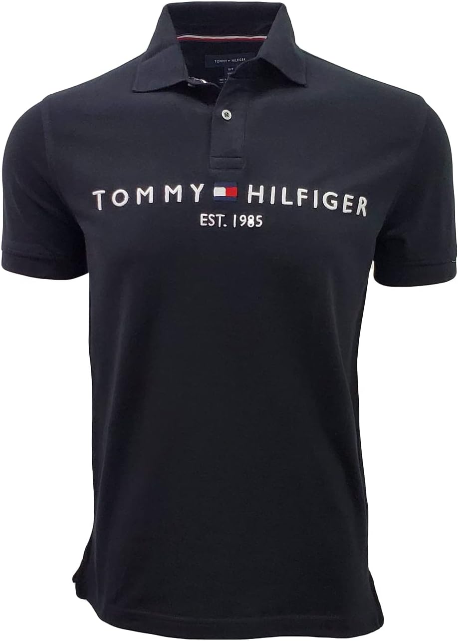 

Мужская сетчатая рубашка-поло с вышитым графическим логотипом Tommy Hilfiger, Black (Est 1985), Черный, Мужская сетчатая рубашка-поло с вышитым графическим логотипом Tommy Hilfiger, Black (Est 1985)