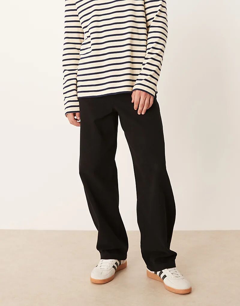 

Свободные прямые брюки ASOS DESIGN черного цвета