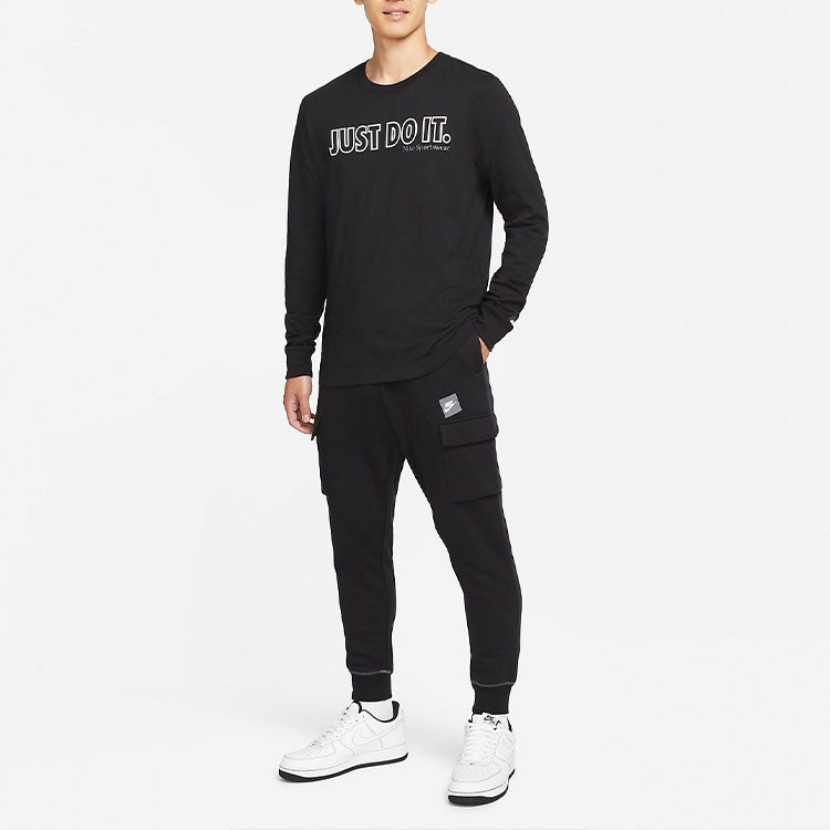 Спортивные брюки Nike Casual Lacing Fleece Lined Sports Pants Black DD6268-010 — фото 3