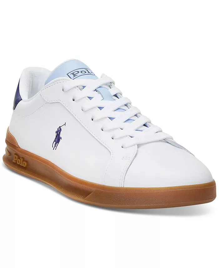 

Мужские кожаные кроссовки Heritage Court II на шнуровке Polo Ralph Lauren, белый