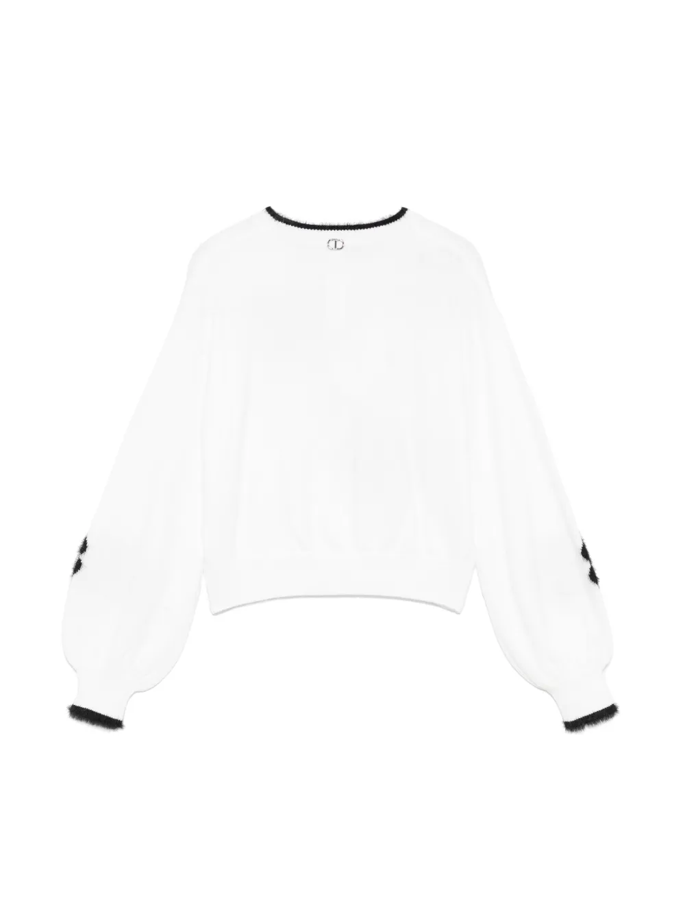 Свитер с цветочной вышивкой TWINSET Kids, белый — фото 2