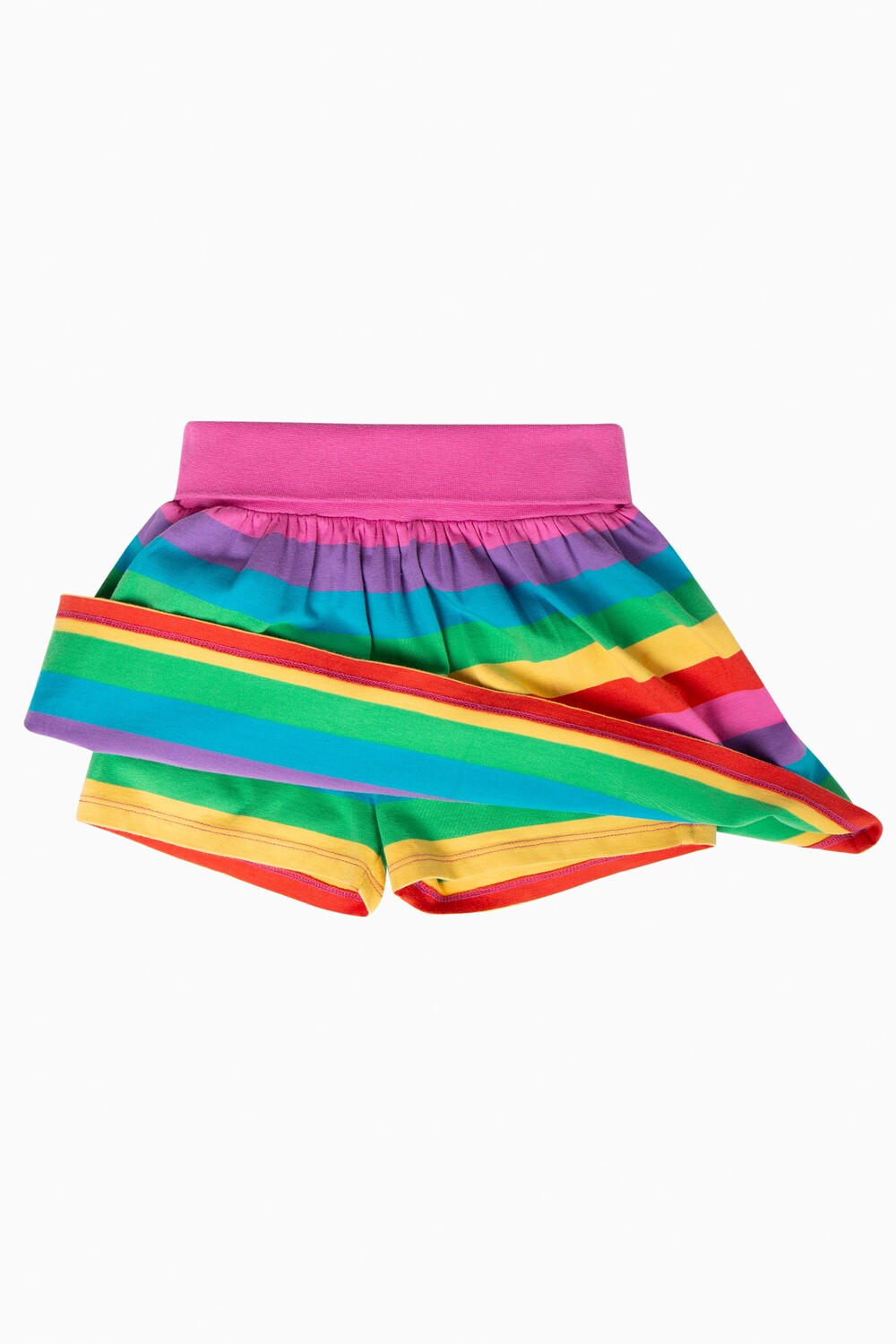 Разноцветная юбка и шорты с радужными полосками Frugi, мультиколор — фото 2