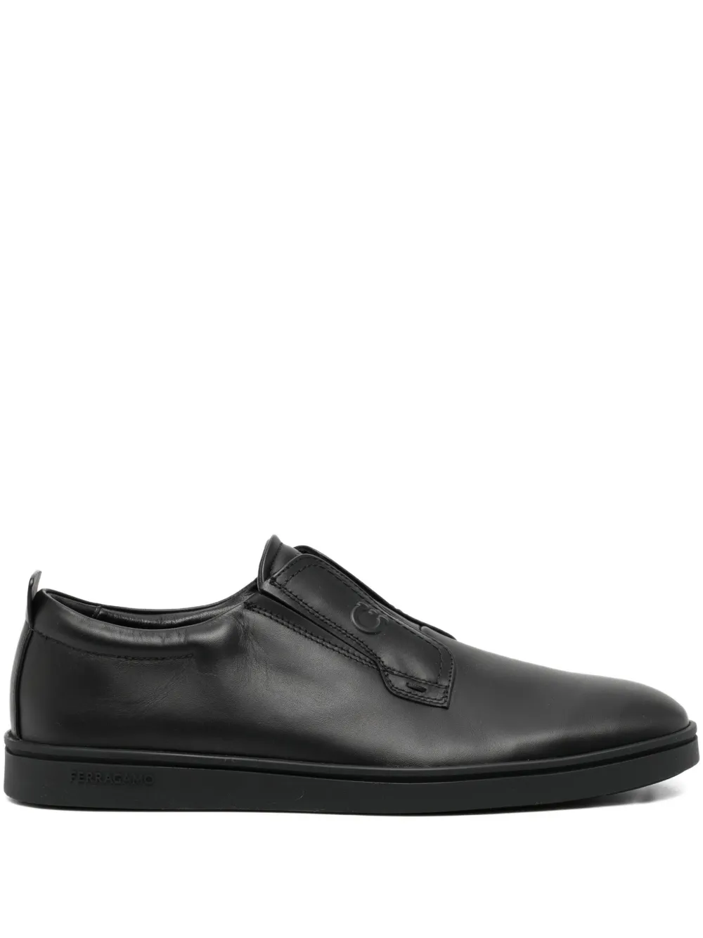 

Кожаные слипоны Ferragamo, черный