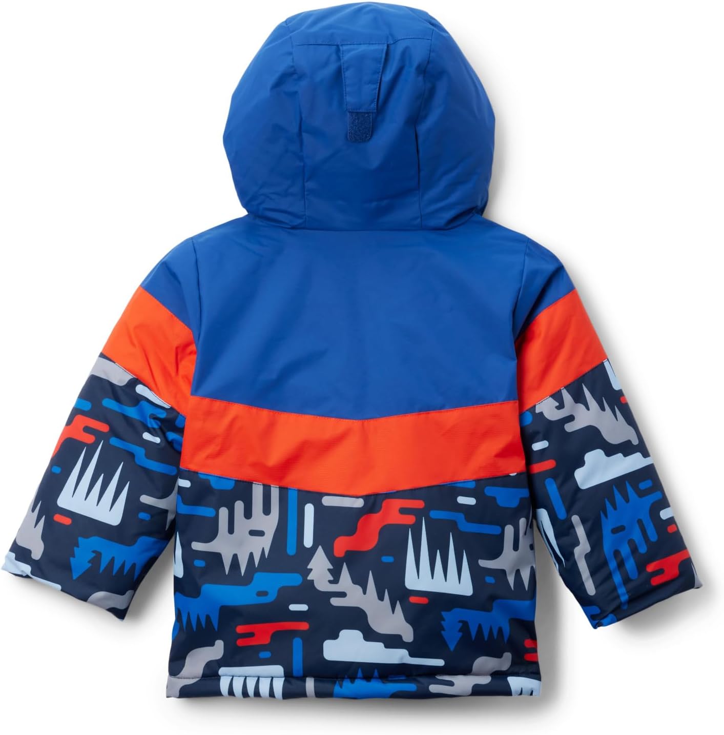 Куртка Columbia Boys' Lightning Lift Iii Printed, Collegiate Navy Highland/Mountain Blue/Spicy — фото 2