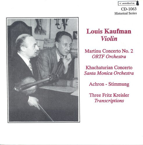 

CD диск Kaufman, Louis: Historical Violin Recordings