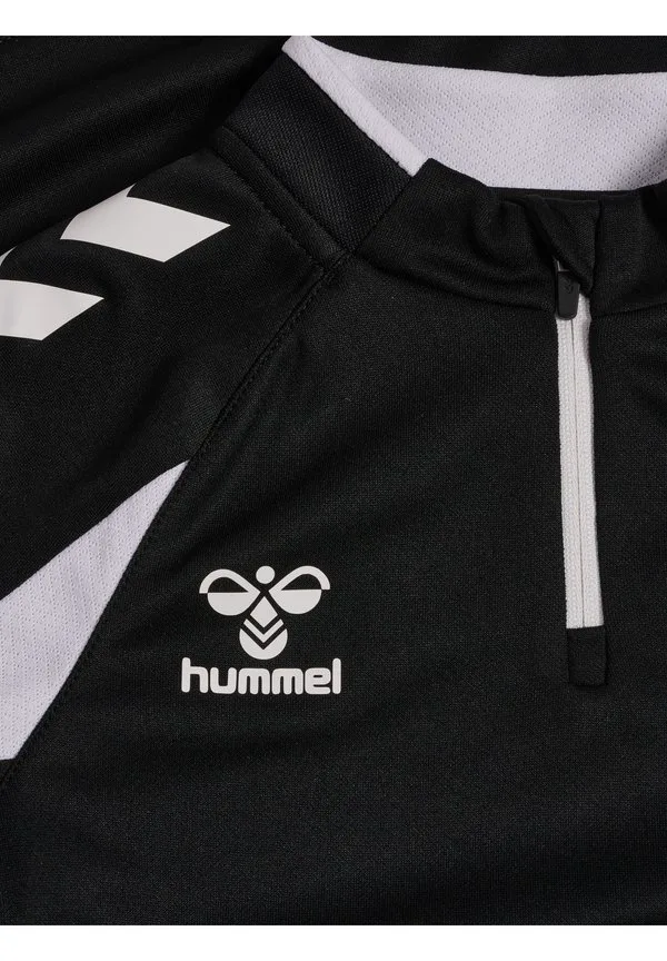 2.0 топ с длинными рукавами и молнией до середины груди Hummel, Black White — фото 3