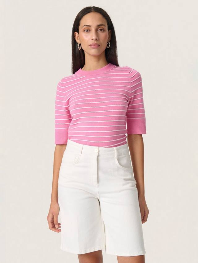 

Свитер Spina в полоску Soaked In Luxury, Pink/White