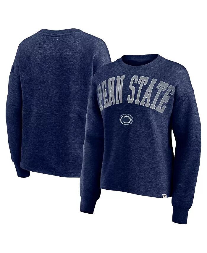 

Женская флисовая толстовка Heather Navy Penn State Nittany Lions Heritage Oversize Tradition Fanatics