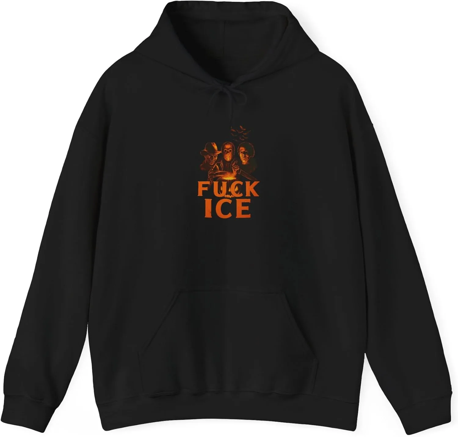 Худи с графическим принтом «F Ice» к Хэллоуину 2025 | Уютная толстовка унисекс GENERIC, черный