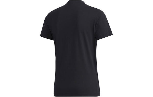 Футболка neo m fav jul tee2 printing sports round neck short sleeve black Adidas, черный — фото 2