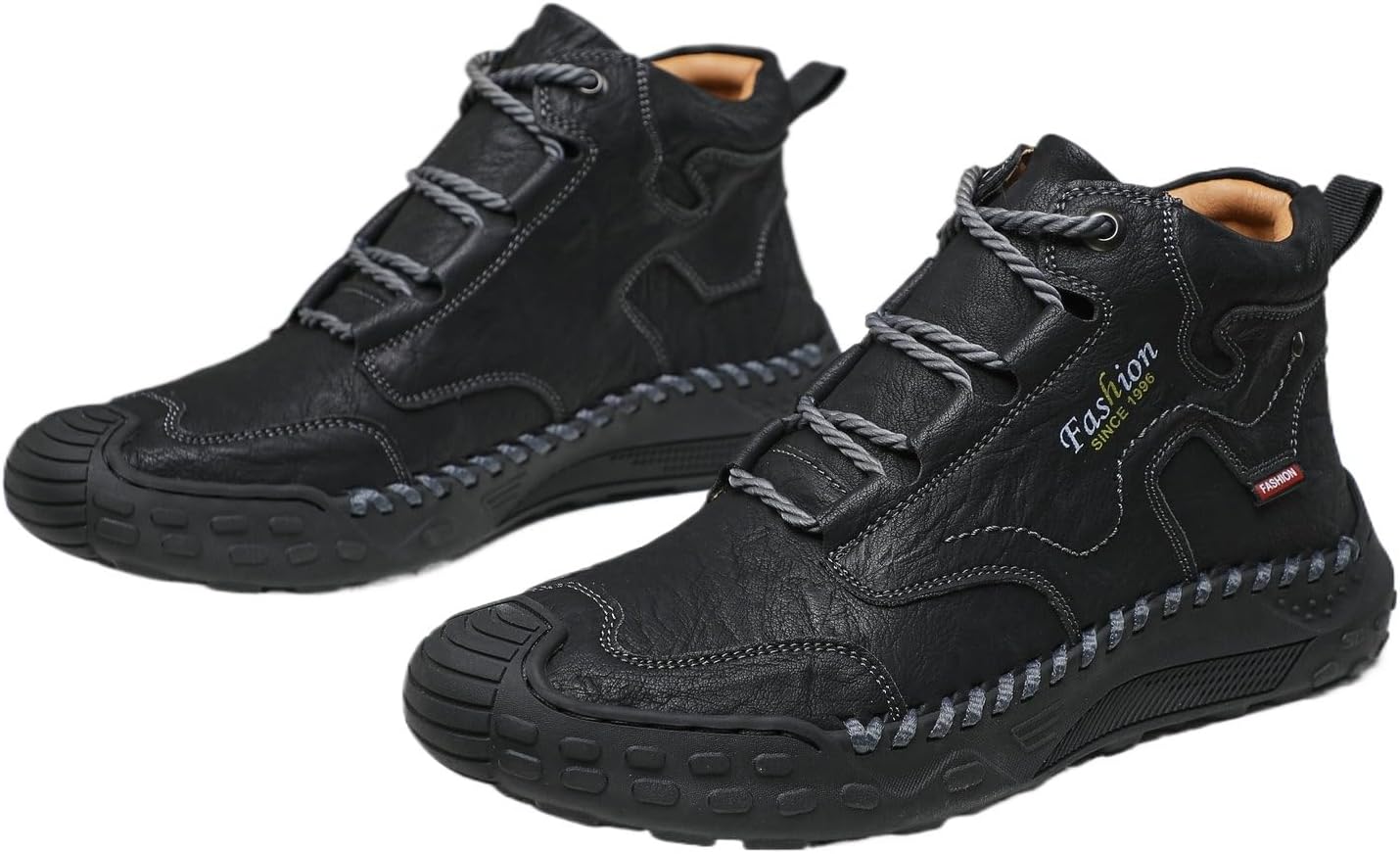 

Мужские повседневные оксфорды Azttoztto, замшевые ботинки до щиколотки с массивной подошвой, шнуровкой, двухцветные, для активного отдыха и моды, черный