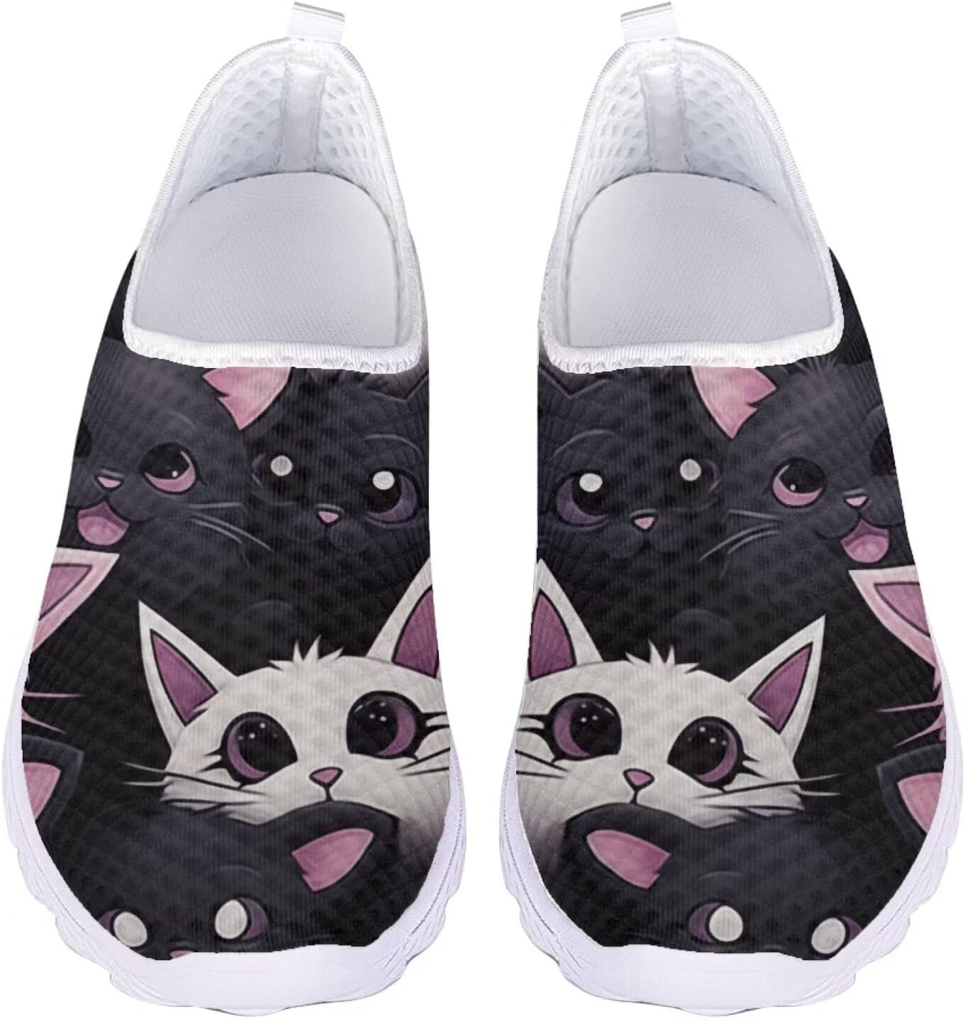 

Кроссовки Jeiento с животным принтом, слипоны, легкие, сетчатые, для спорта, прогулок и тренировок, для женщин и мужчин, Kitten