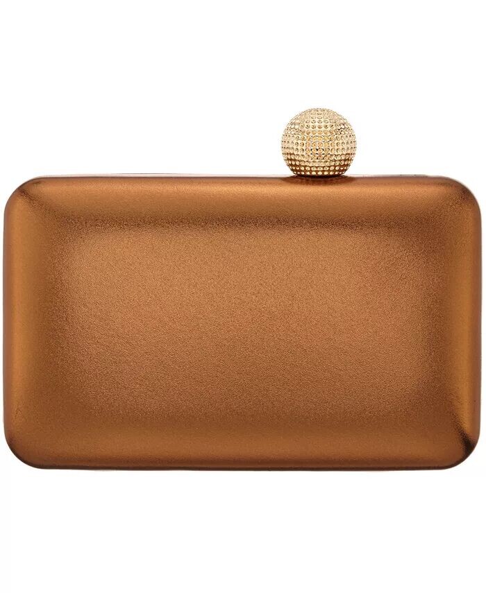 

Сумочка Minaudiere металлического цвета с хрустальной застежкой Nina, синий