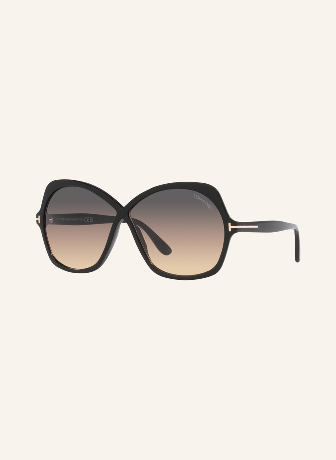 

Солнцезащитные очки tr001539 TOM FORD, черный/серый градиент