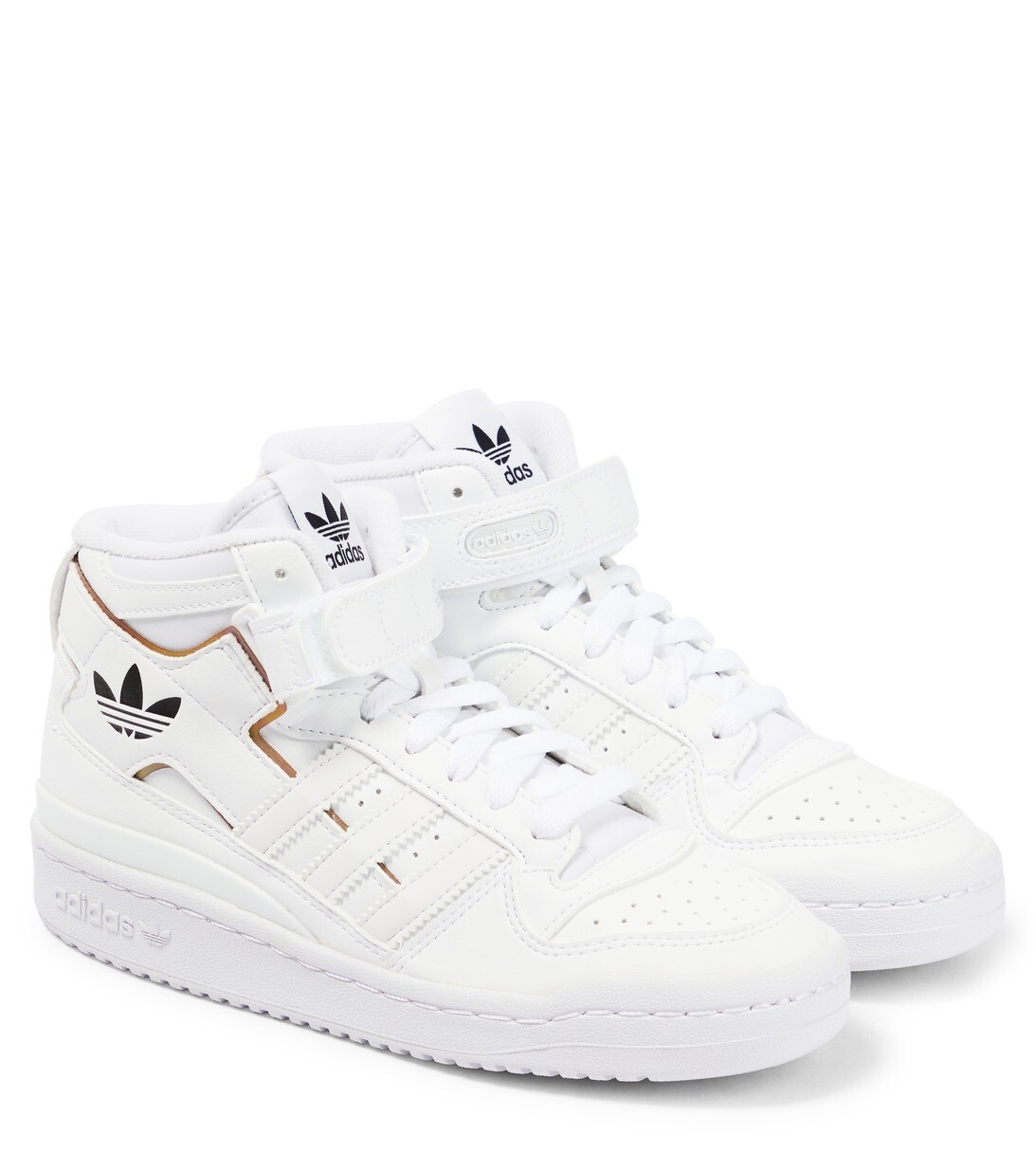 

Кожаные кроссовки Forum Mid Adidas Originals, белый