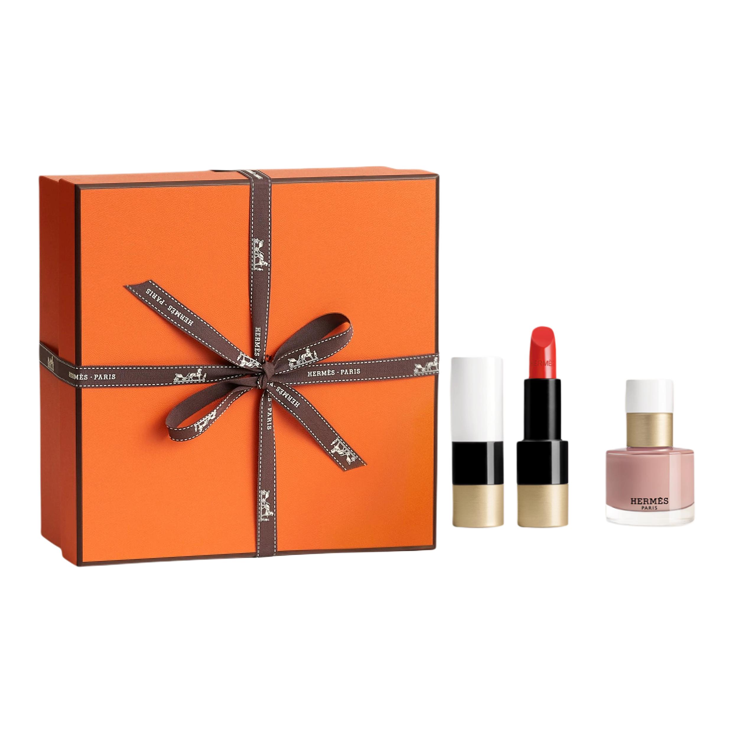 

Набор косметики для макияжа: помада и лак для ногтей Natural Complexion 3,5 г + 15 мл HERMES