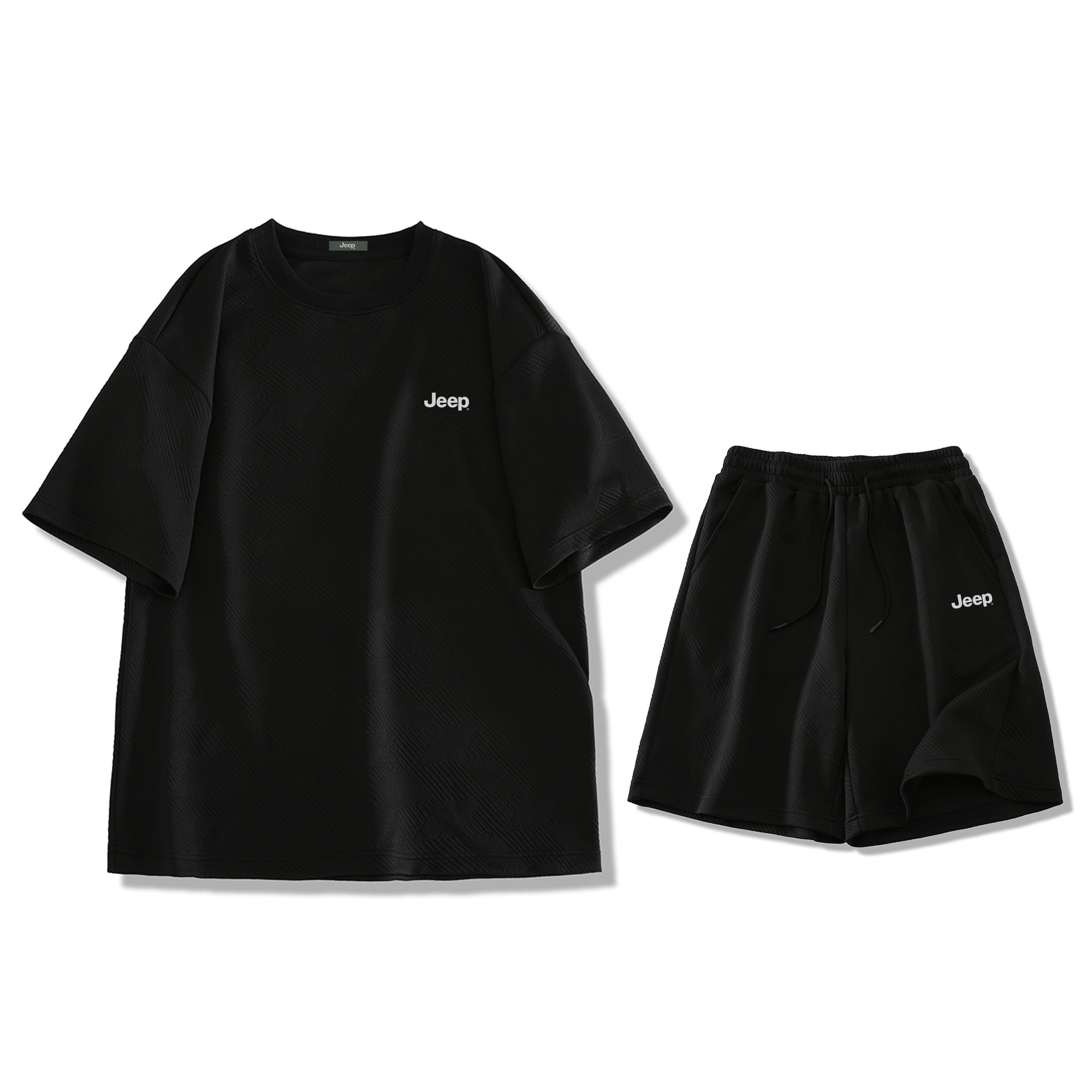 

Тонкий футболка Casual Sportswear Unisex с круглым вырезом Jeep, черный