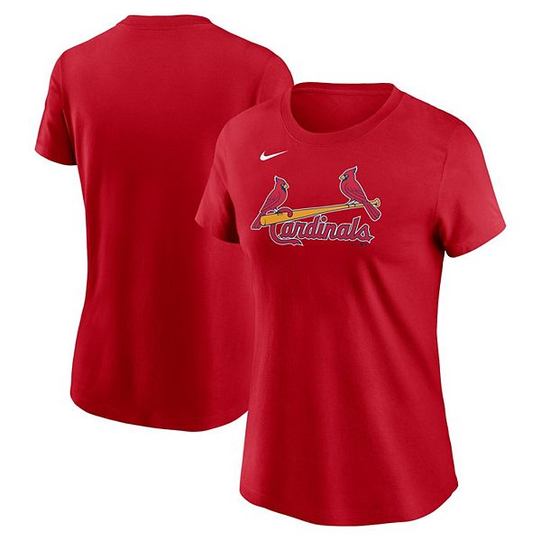 

Женская красная футболка St Louis Cardinals с логотипом Nike, Красный, Женская красная футболка St Louis Cardinals с логотипом Nike
