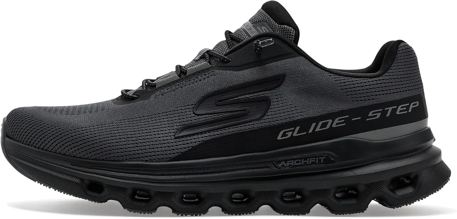 Мужские кроссовки Skechers Go Run Glide Step Arch Fit Ackler, Black Dark Grey — фото 4