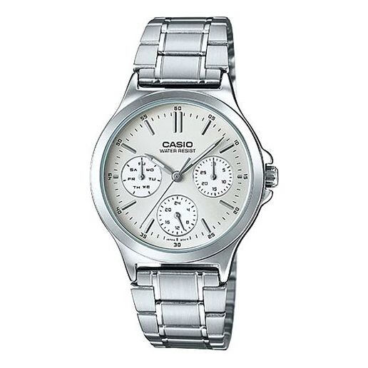 

Часы CASIO Waterproof Stainless Steel Strap Quartz White Analog, белый