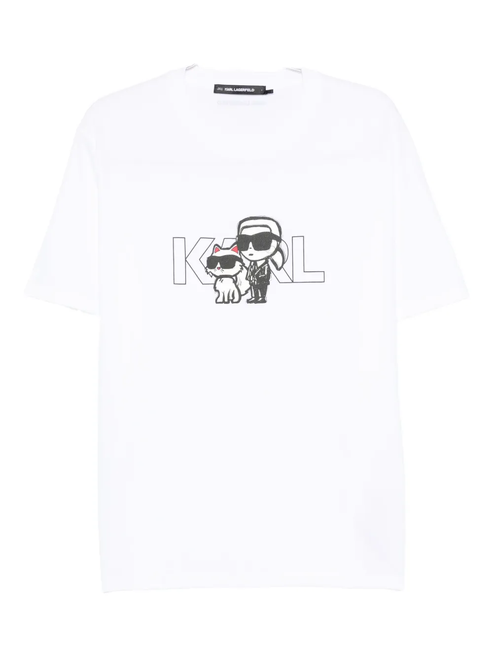

Футболка с графическим принтом KARL LAGERFELD, белый