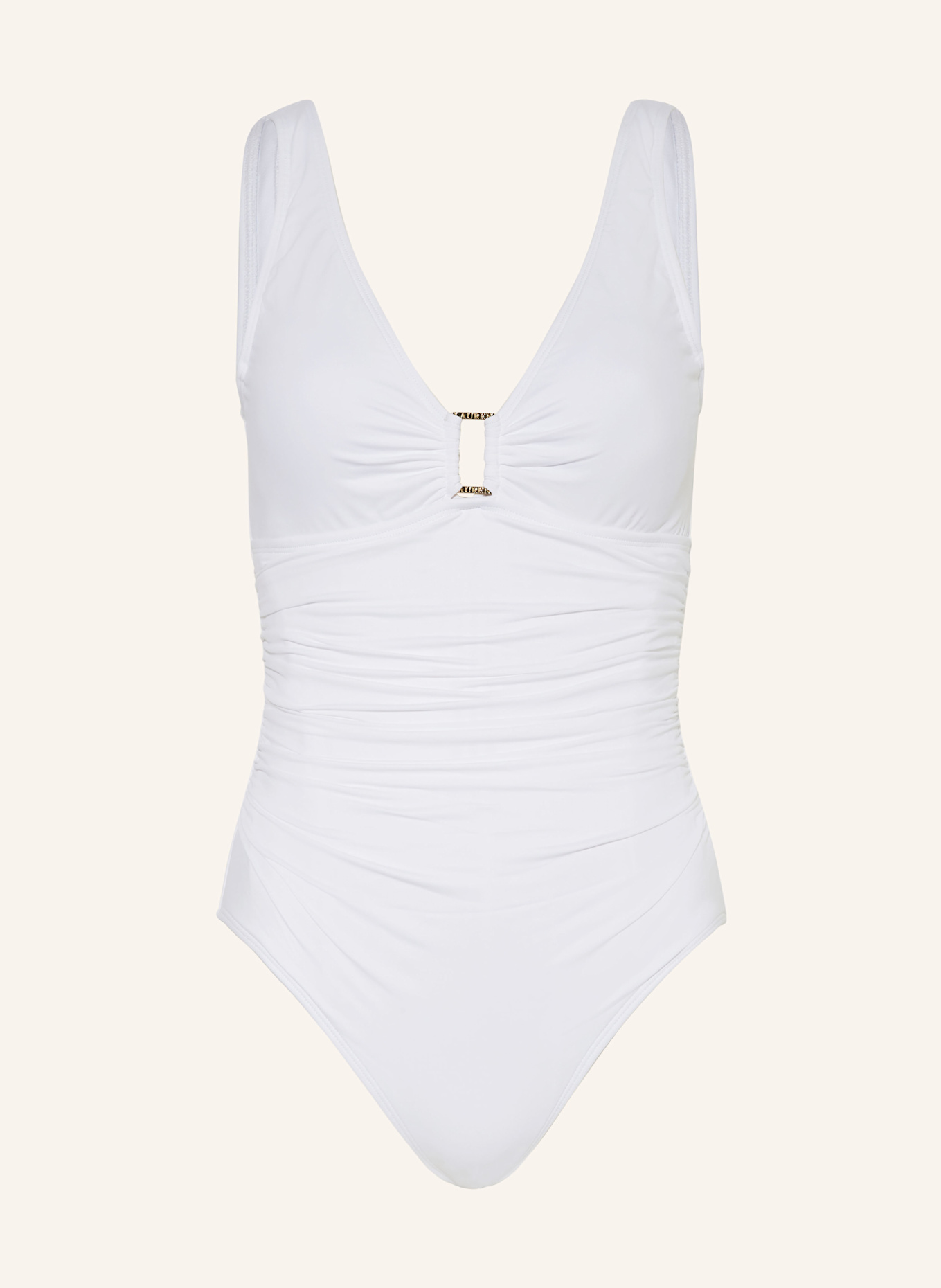 

Купальник на косточках пляжный клуб сплошной Lauren Ralph Lauren, белый