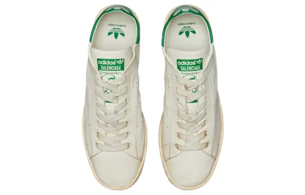 Кроссовки x adidas originals stan smith sneakers 'vintage white green' Balenciaga, белый — фото 4