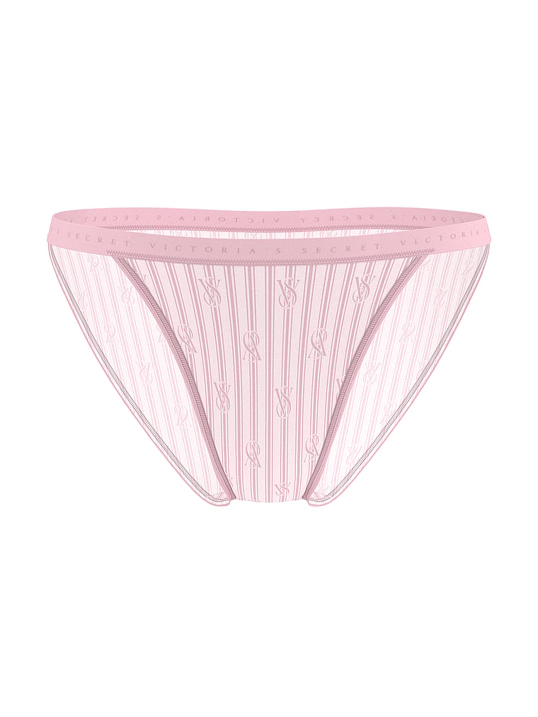 Трусики-Бикини из эластичного хлопка-стринги Victoria'S Secret, smooth pretty blossom stripes — фото 3