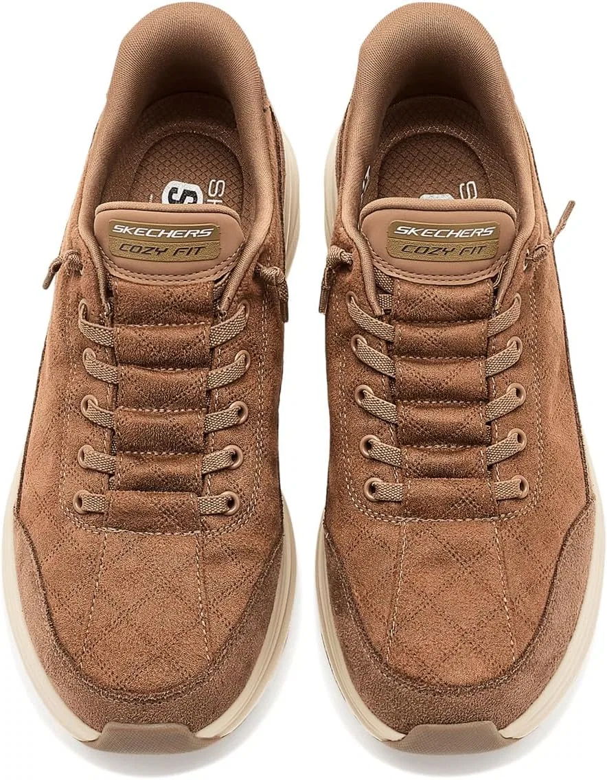 Мужские слипоны Skechers Calvoro Contour Foam Cosy Fit, Chestnut — фото 2