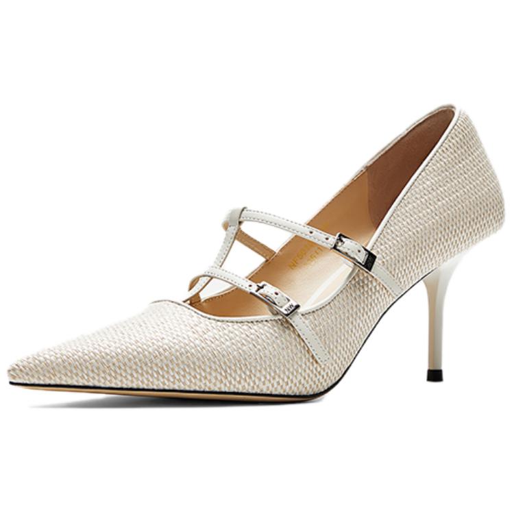 NINE WEST Тонкие каблуки на шпильке 8 см женские абрикос, цвет Apricot — фото 4