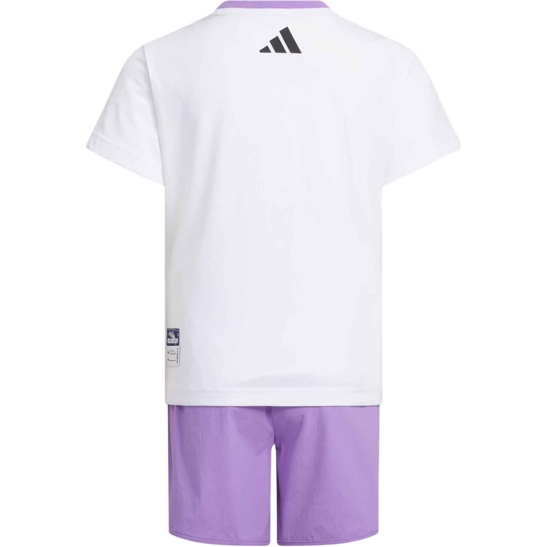 Adidas Повседневный спортивный комплект white/merged violet для детей 3-7 лет — фото 3
