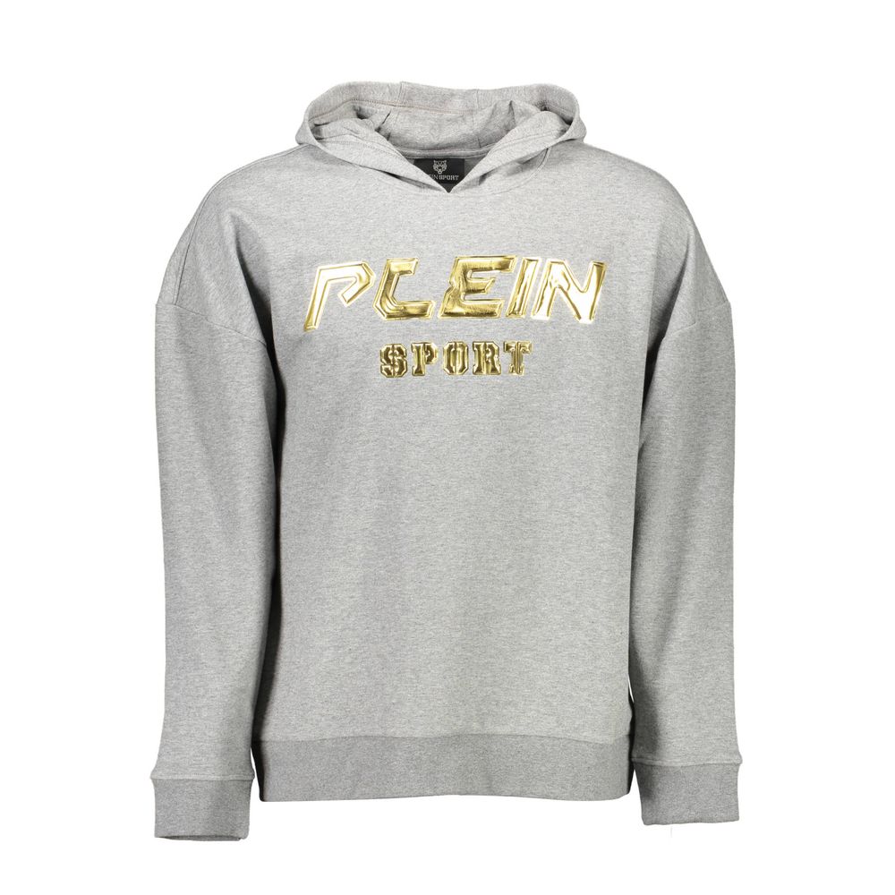 

Серый хлопковый мужской свитер Plein Sport