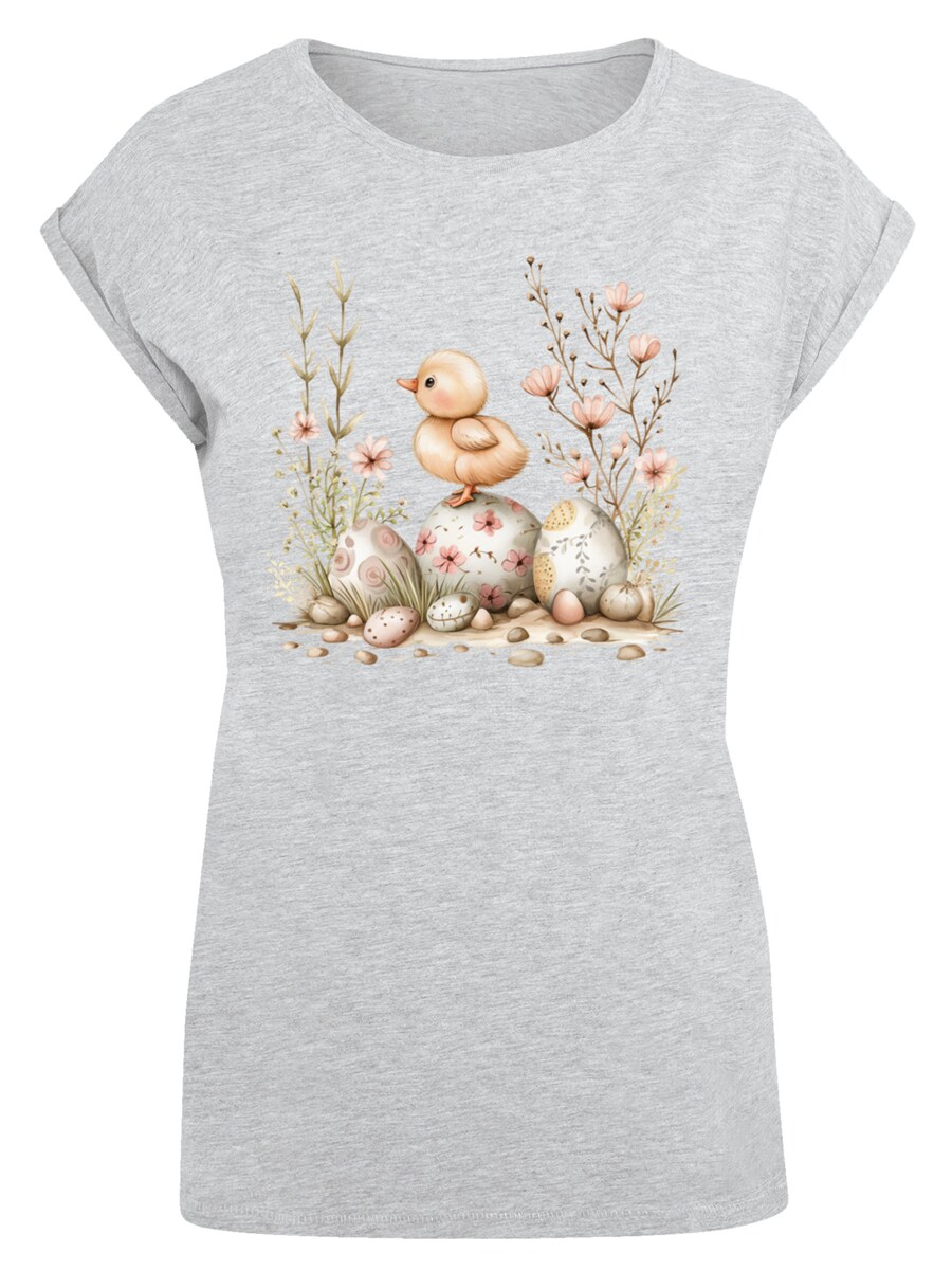 

Рубашка F4NT4STIC Ostern Küken Ei Blumen, серый