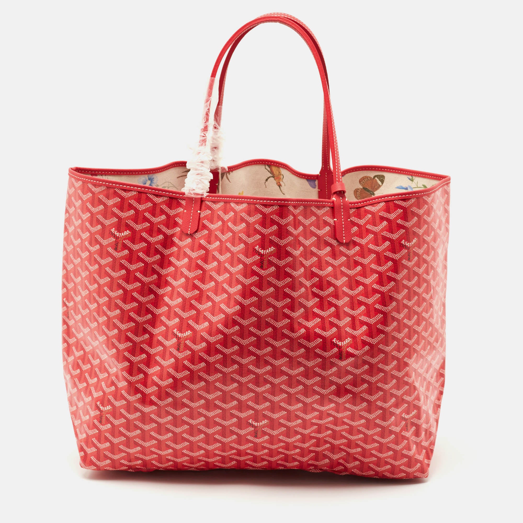 

Goyard Фуксия Гоярдиновая сумка Saint Louis Gm с покрытием из кожи и холста