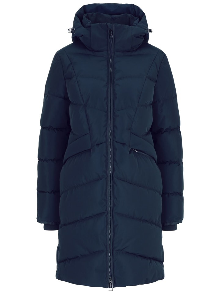 

Стеганое пальто Adele2 L60390CO темно-синего цвета COVERED